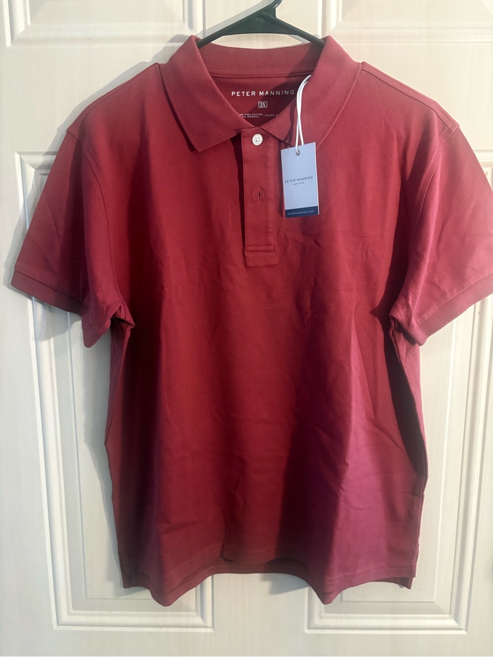 Peter Manning Burgundy Polo Shirt NWT Men’s Casual Workwear